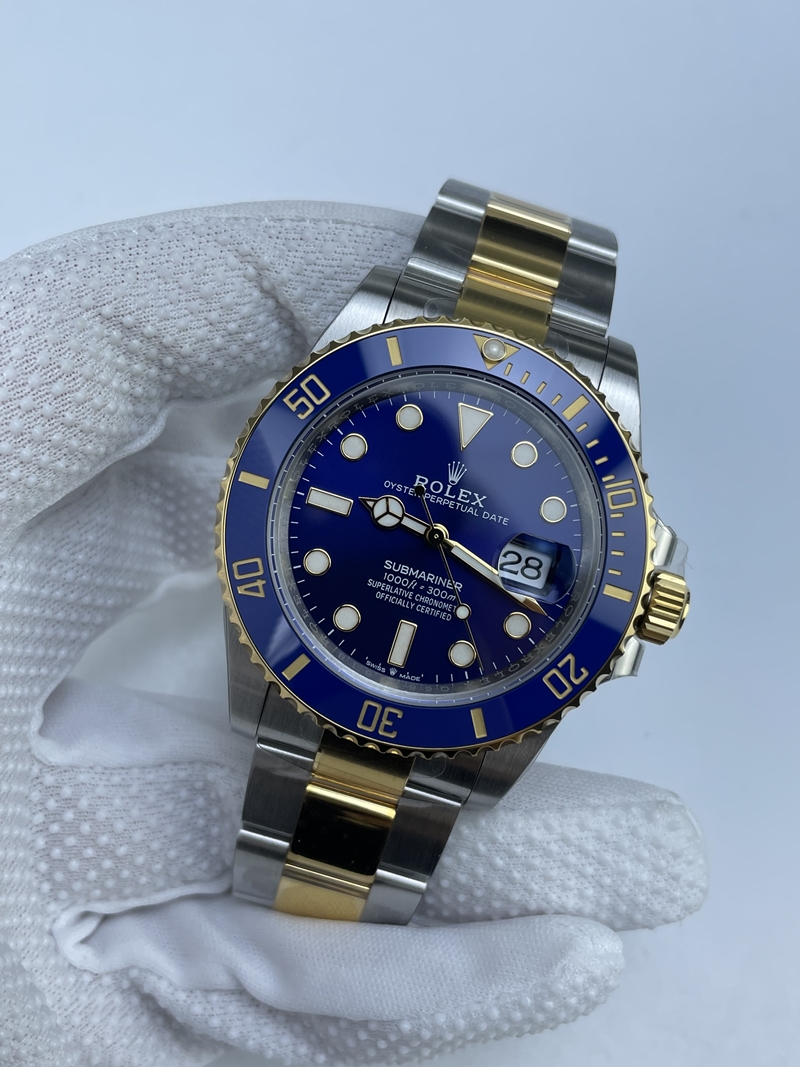 (준비완료/특급배송)NO.2657/VS공장 롤렉스 서브마리너 41 신형 옐로우골드콤비 청콤 브레이슬릿